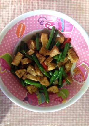 Foto resep Tumis kacang panjang tatem (tahu-tempe)
