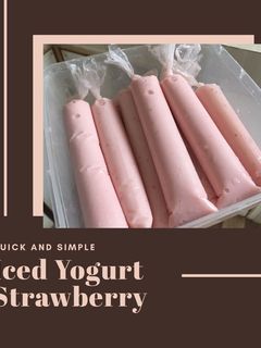 Foto resep Es Strawberry Yogurt (Ide Jualan Sehat)