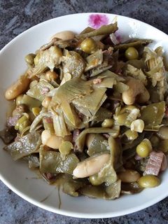 Una foto de Menestra de verduras con jamón
