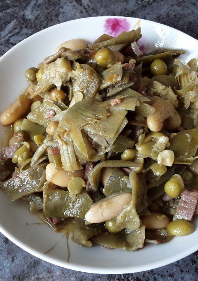 Una foto de Menestra de verduras con jamón