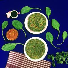 A picture of Palak Paratha.