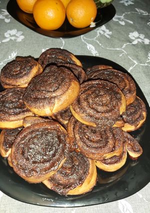 Ragacsos kakaós csiga recept fotója
