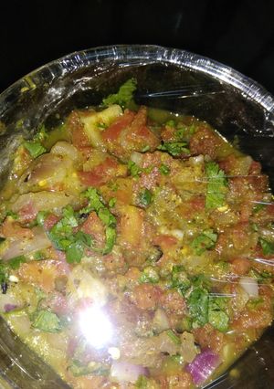 A picture of Baingan bharta.