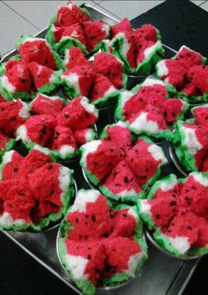 Foto resep Bolu kukus semangka