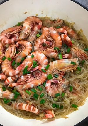 鲜虾粉丝煲 的食譜成品照片