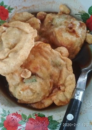 Foto resep Bakwan tahu kuah mpek2