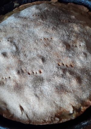 Una foto de Tarta de zapallo y zapallito con masa integral casera!
