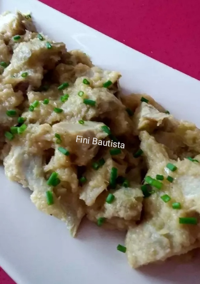 Una foto de Alcachofas en salsa de cebolla