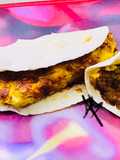 Schezwan egg tortillas