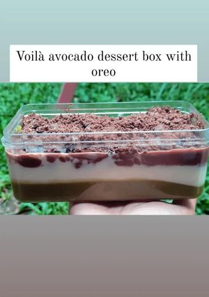 Foto resep Avocado dessert box with oreo