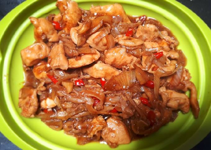 Teriyaki Ayam Jamur (Chicken Mushroom Teriyaki)