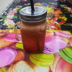 A picture of Strawberry and orange punch.