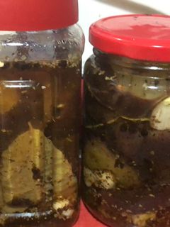 Una foto de Berenjenas en escabeche fáciles 🥰🥰🥰🥰