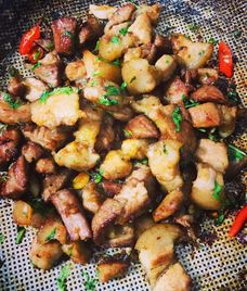 thịt rang tỏi ớt