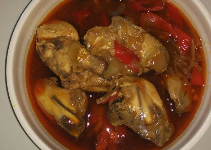 Ayam kecap mentega pedas