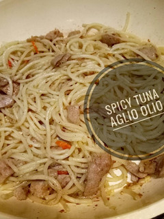 Foto resep Spicy Tuna Pasta - Aglio Olio