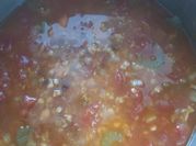 A picture of leftover red lentil