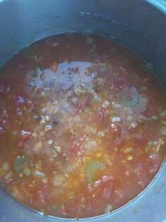 A picture of Instant Pot - Moroccan Soup with Chickpeas and split red peas.