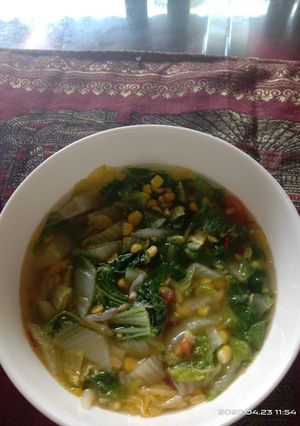 Foto resep Sayur sawi mix jagung