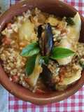 Zuppa di pesce ai cereali