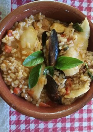 Foto di Zuppa di pesce ai cereali