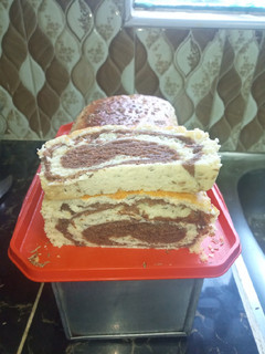 A picture of Homemade swirl bread.