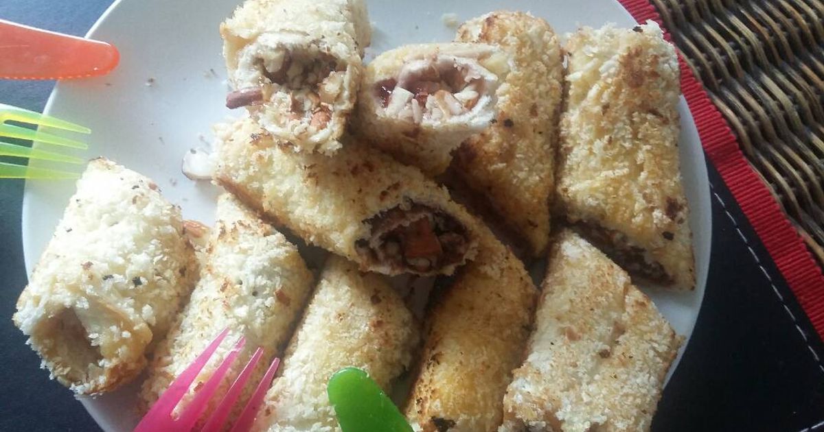 Rabar Roti Rola Resep Roti Roll Goreng Isi Almond oleh Yossa Yossa - Cookpad