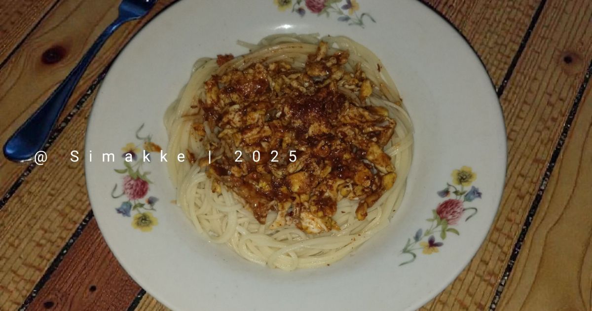 Spaghetti Rendang Telur