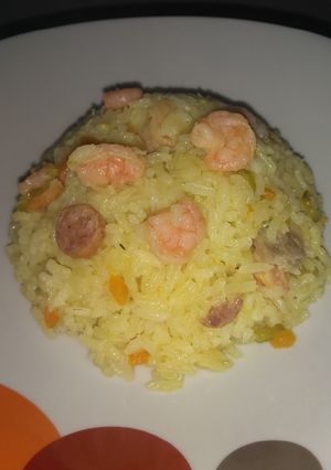 Una foto de Arroz con camarones