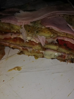 Una foto de Torrejas de berenjena o pizza de berenjena
