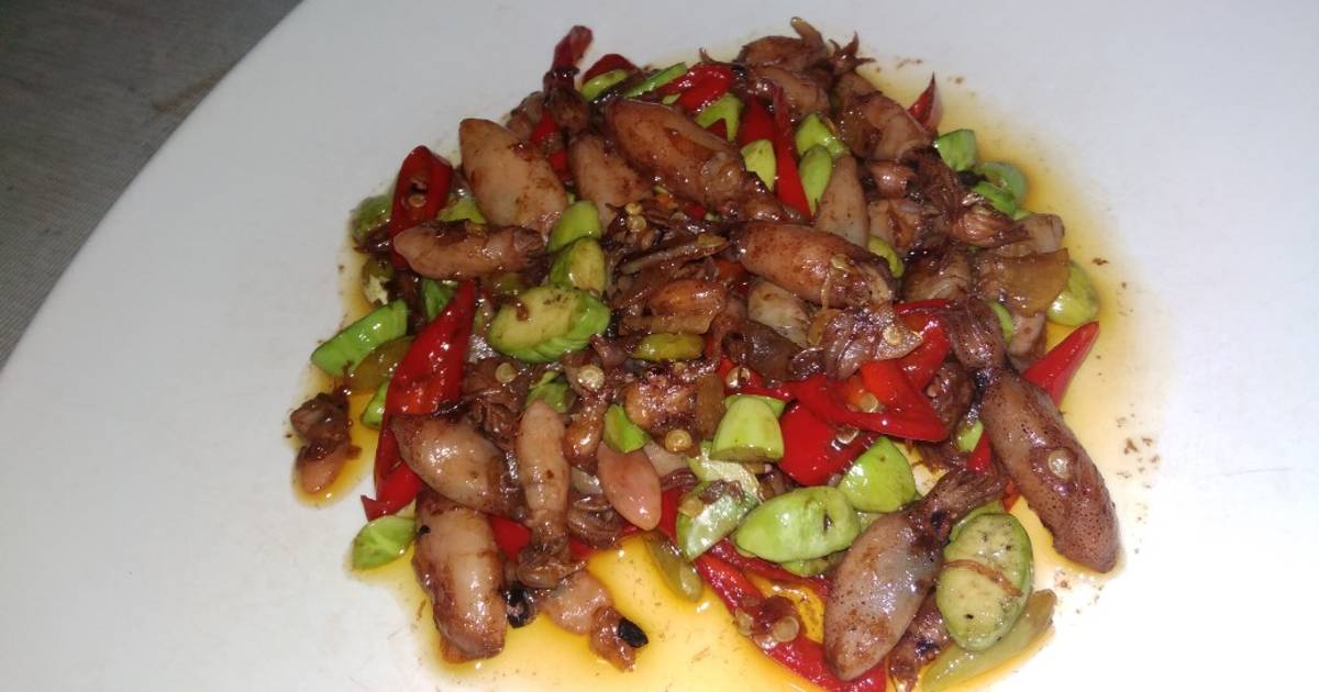 Baby cumi sambel pete