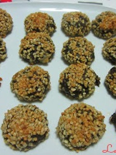 Una foto de Crocanti de bolitas de morcilla rellenas