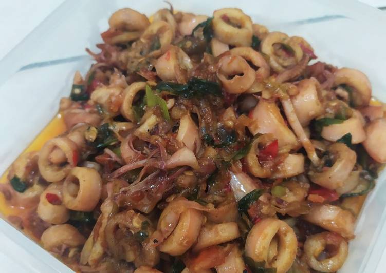 Resep Cumi sotong pedas manis yang simpel