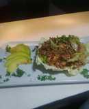 Arroz chaufa con pollo y vegetales