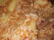 Una foto de puchero con asado
