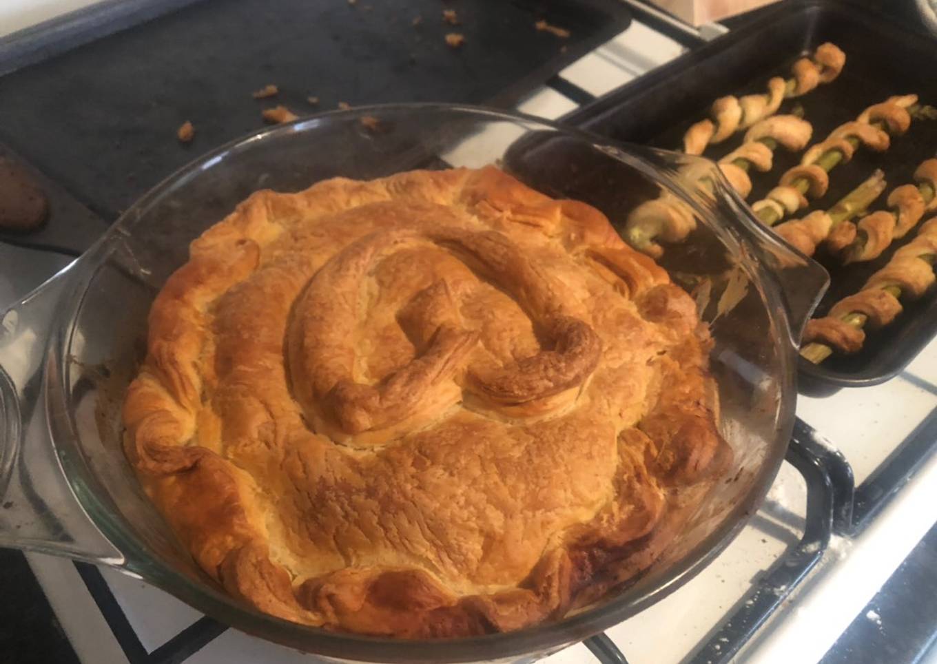 Minted lamb and potato pie