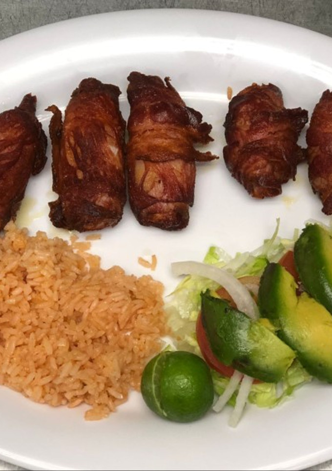 Una foto de Camarones ala tocineta.😋 mmmmm Deli Deli 😋