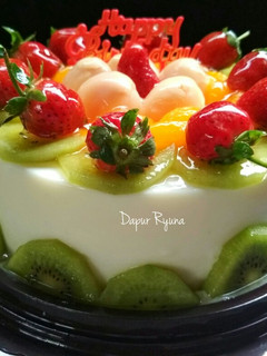 Foto resep Pudding Susu Vanilla Tropical Fruit With Orange Sauce
