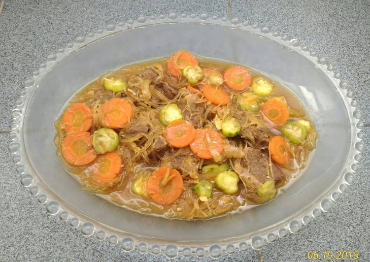 Semur Daging Soun dan Sayur Segar