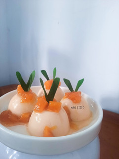 Foto resep Puding Tahu Putih Saus Mangga