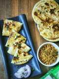 Soya keema stuffed naan