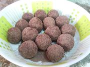 Una foto de trufas de chocolate sin huevo
