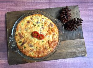 Foto resep Crustless Quiche | #keto #ketopad