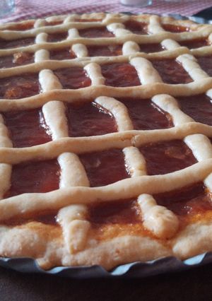 Una foto de Pastafrola con manteca y aceite