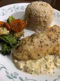 Basil cream cobbler