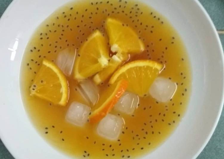 Langkah Mudah untuk Membuat Oren Tea Selasih #MaratonRaya #Minuman yang Menggugah Selera