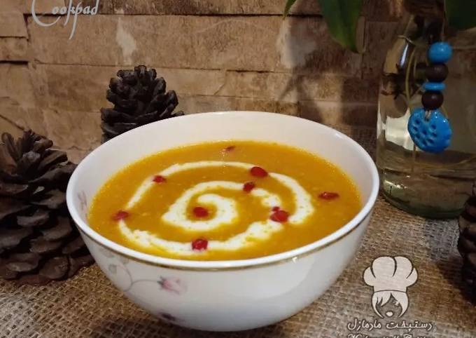 Steps to Prepare Any-night-of-the-week Easy peasy Pumpkin soup 💯 Persian method