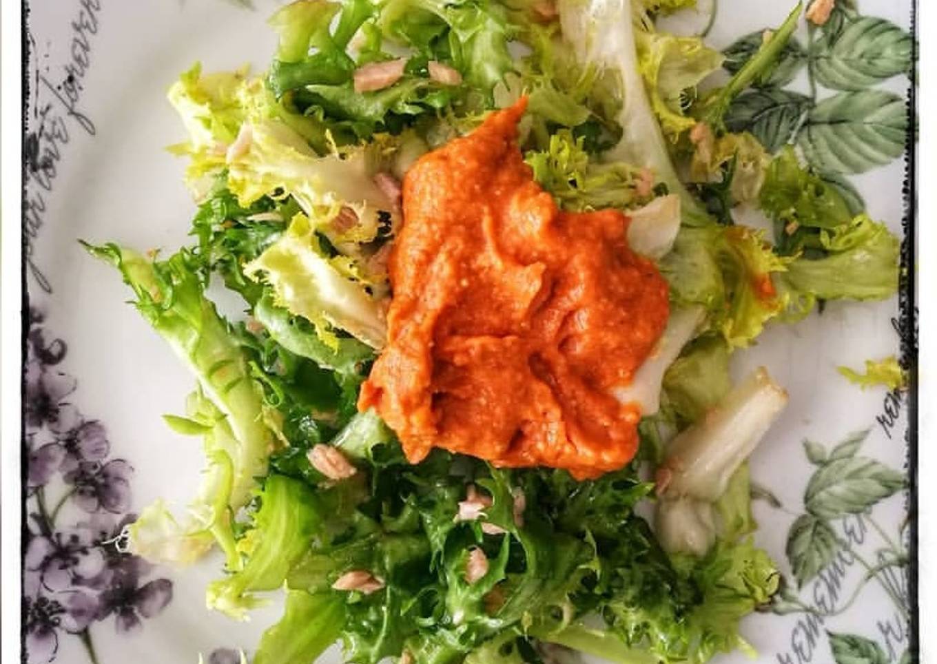 Salsa Romesco con berenjena y cebolla