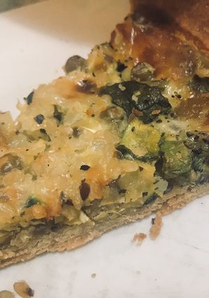 Una foto de Tarta integral de zapallitos