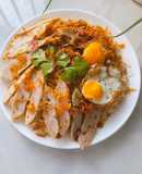 Xôi mặn pate với lò vi sóng